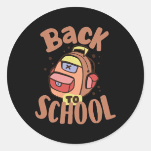 Back To School 25  Classic Round Sticker