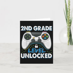 Back To School 2nd Grade Boys Gamer First Day Scho Card