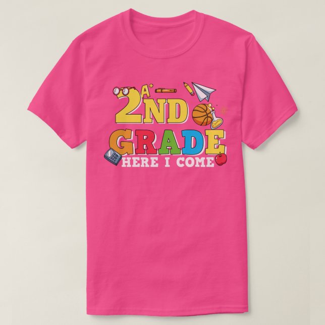 Back to school-2nd grade here i come T-Shirt (Design Front)