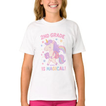 Back to School 2nd Grade is Magical Unicorn Pastel