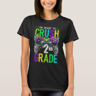 Back To School 2nd Grade Level Unlocked Gamer Firs T-Shirt