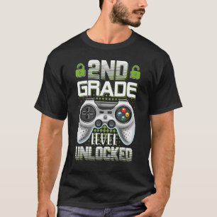 Back To School  2nd Grade Level Unlocked Video Gam T-Shirt