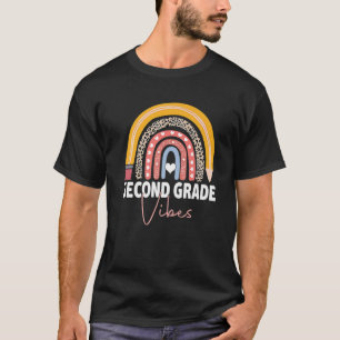 Back To School 2Nd Grade Vibes Rainbow Leopard Tea T-Shirt