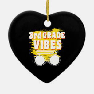 Back To School 2nd Grade Vibes Shirt First Day Kid Ceramic Tree Decoration