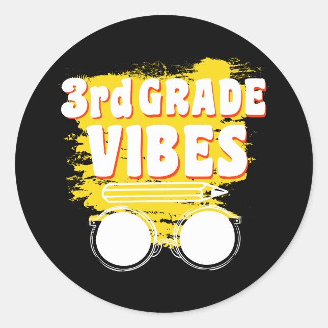 Back To School 2nd Grade Vibes Shirt First Day Kid Classic Round Sticker (Front)