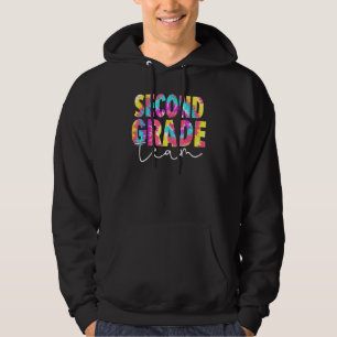 Back To School 2nd Second Grade Team Tie Dye Teach Hoodie