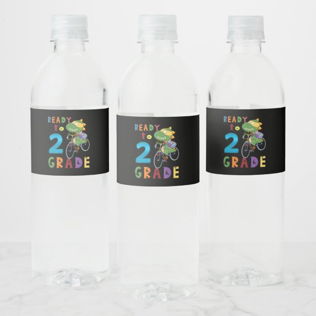 Back To School,2Th Grade Water Bottle Label (Bottles)