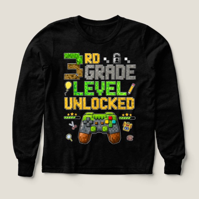 Back to School 3rd Grade Boys Gamer  (Design Front)