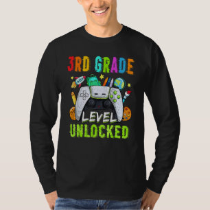 Back To School 3rd Grade Level Unlocked Video Game T-Shirt