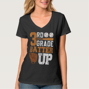 Back To School 3rd Grade Students Baseball Batter T-Shirt