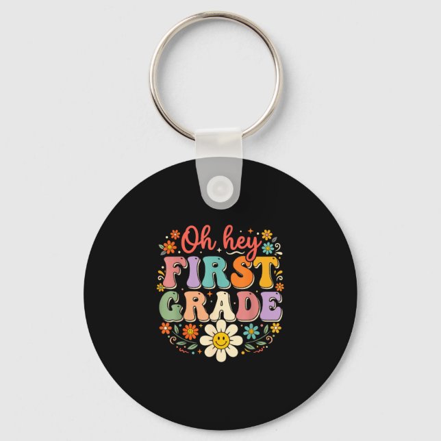 Back to school 3rd grade teacher shirt third grade key ring (Front)