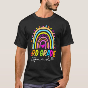 Back To School 3rd Third Grade Squad Rainbow Teac T-Shirt