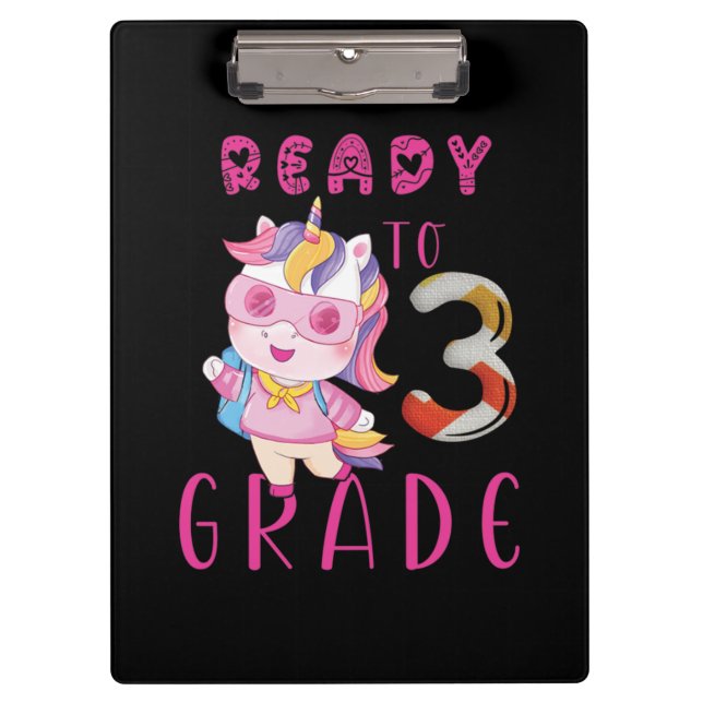 Back To School, 3Th Grade Clipboard (Front)