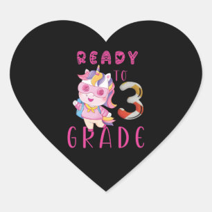 Back To School, 3Th Grade Heart Sticker