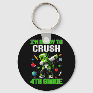 Back To School 4th Grade Boys Gamer First Day Key Ring