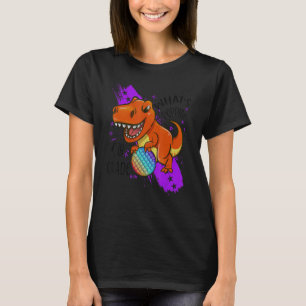 Back To School 4th Grade Dinosaur Rex Pop It Fidge T-Shirt