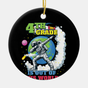 Back to School 4th Grade Space Out of this World Ceramic Tree Decoration