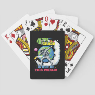 Back to School 4th Grade Space Out of this World Playing Cards
