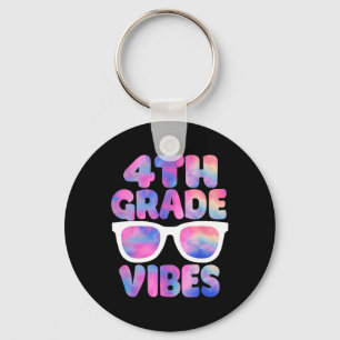 Back To School 4th Grade Vibes First Day Teacher  Key Ring