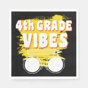 Back To School 4th Grade Vibes Shirt First Day Kid Napkin