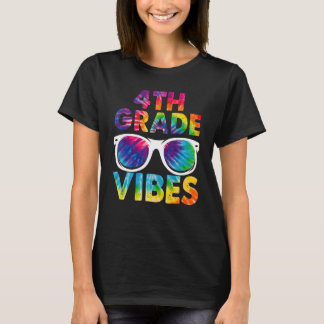 Back To School 4th Grade Vibes Tie Dye Fourth Grad T-Shirt
