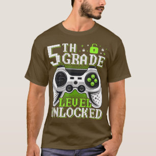 Back To School 5th Grade Level Unlocked Video Game T-Shirt
