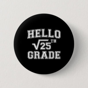 Back To School 5th Grade Math Teacher Square Root  6 Cm Round Badge