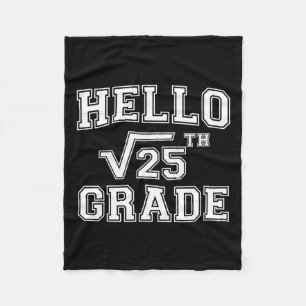 Back To School 5th Grade Math Teacher Square Root  Fleece Blanket