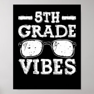 Back To School 5th Grade Vibes Poster