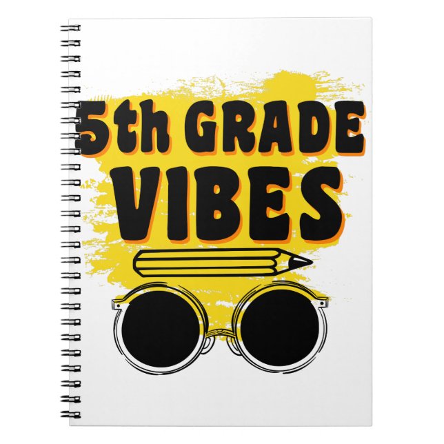 Back To School 5th Grade Vibes Shirt First Day Kid Notebook (Front)