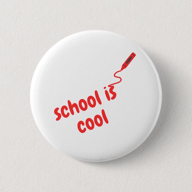 Back to school 6 cm round badge (Front)