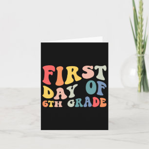 Back To School 6th Grade 6th Grade Groovy Teacher Card