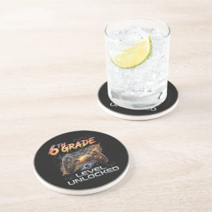 Back to School 6th Grade Boys First Day School Coaster