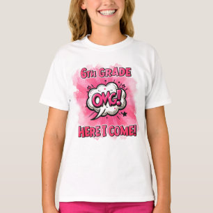 Back To School 6th Grade Comic Style T-Shirt