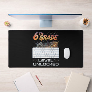 Back to School 6th Grade Gamer First Day School Desk Mat