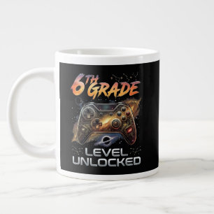 Back to School 6th Grade Gamer First Day School Large Coffee Mug