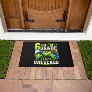 Back to School 6th Sixth Grade Level Unlocked Doormat