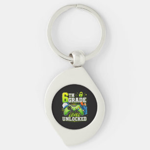 Back to School 6th Sixth Grade Level Unlocked Key Ring
