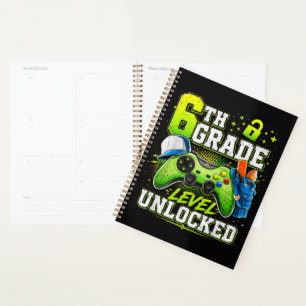 Back to School 6th Sixth Grade Level Unlocked Planner