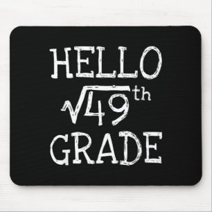 Back to school 7th grade square root of 49 math mouse pad