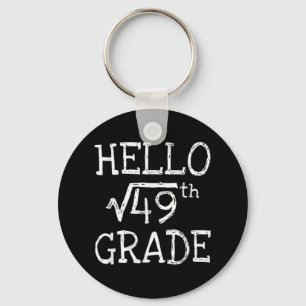 Back To School 7th Grade Square Root Of 49 Math Te Key Ring