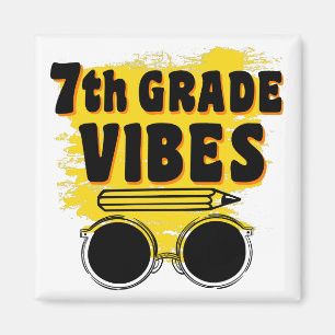 Back To School 7th Grade Vibes Shirt First Day Kid Magnet