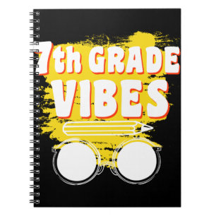Back To School 7th Grade Vibes Shirt First Day Kid Notebook