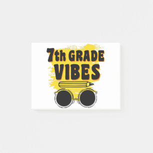 Back To School 7th Grade Vibes Shirt First Day Kid Post-it Notes