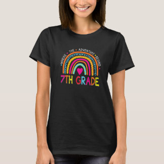 Back To School 7th Grade Where The Adventure Begin T-Shirt