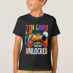 Back To School 7th Seventh Grade Level Unlocked T-Shirt