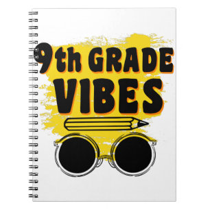 Back To School 9th Grade Vibes Shirt First Day Kid Notebook