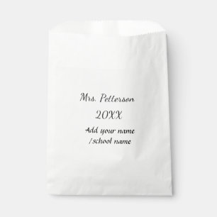 Back to school add teacher name year school name favour bags