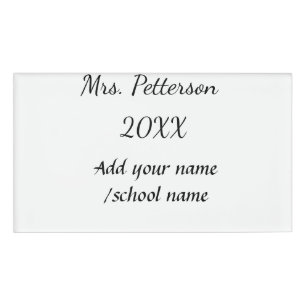Back to school add teacher name year school name  tag