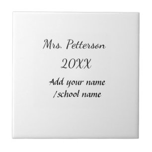 Back to school add teacher name year school name  tile